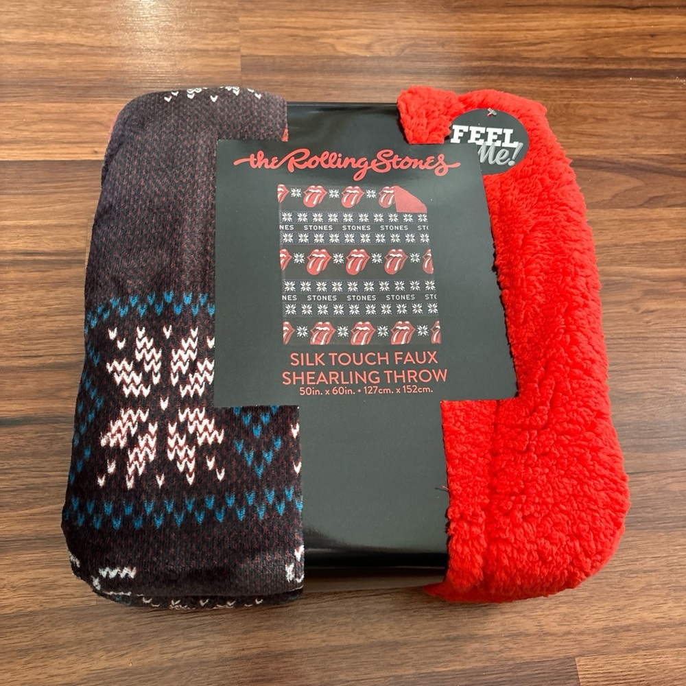 NWT The Rolling Stones fleece throw 50" x 60"